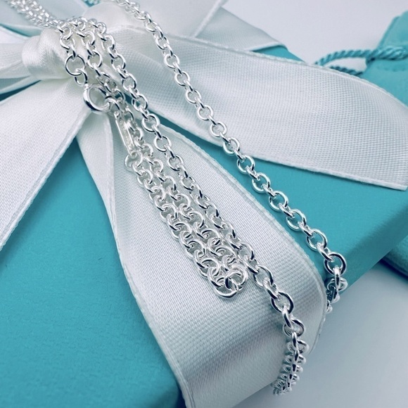 NWT Tiffany & Co. 24” Huge 3 mm Rolo Chain Link Necklace with PACKAGING - Picture 9 of 10